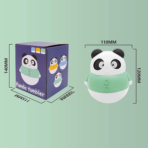 Roly Poly Tumbler Panda, Baby Tummy Time Toy, Cute Musical Toy Gift for Infant Boy Girl 36 Months and Up, Cute Desk Toys for Office for Adults in Saudi Arabia