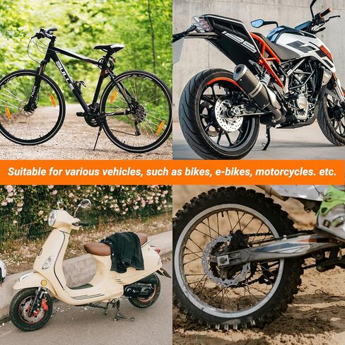 قفل فرامل قرص الدراجة النارية من Favoto قابل لإعادة الشحن عبر USB، تصميم شحن سريع 1.5 ساعة، وضع الاستعداد لمدة شهرين، إنذار ضد السرقة مقاوم للماء 110 ديسيبل، دبوس قفل 7 مم عالمي للدراجات النارية والدراجات الإلكترونية والدراجات البخارية in Kuwait