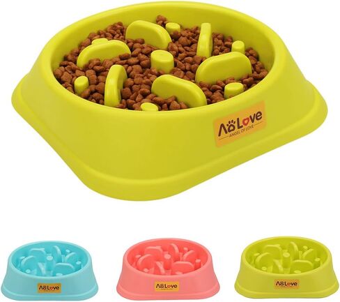 Slow Feeder Bowl Healthy Food Fun Anti-Choke Pet Bowls for Dog (One Size, A0-Green) in Saudi Arabia