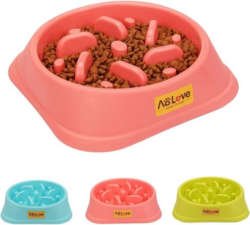 Slow Feeder Bowl Healthy Food Fun Anti-Choke Pet Bowls for Dog (One Size, A0-Green) in Saudi Arabia