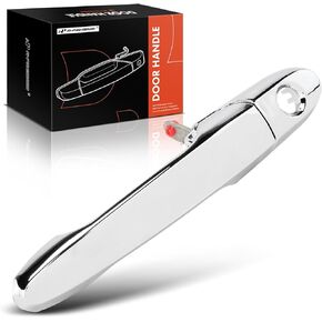 A-Premium Front Driver Side Exterior Door Handle with Keyhole Compatible with Chevrolet Impala, Impala Limited, Cobalt & Buick Lacrosse, Lucerne, Allure & Pontiac G5, Solstice & Saturn Sky, Chrome