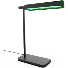 Newhouse Lighting 10W/12V LED Banker Lamp | Adjustable Desk Lamp for Office Desk or Home Office | Dimmable Modern Table Lamp for Bedroom, Library or Study | Green Shade in Classic Room Decor Aesthetic
