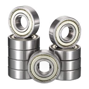 6203ZZ Deep Groove Ball Bearings, ID 17mm x OD 40mm x Width 12mm Double Metal Shielded Ball Bearing Chrome Steel Z2 Lever 10pcs