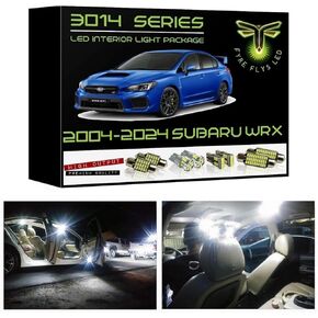 8 Piece White LED Interior Lights for 2004-2024 Subaru WRX, WRX STI, Impreza Super Bright 6000K 3014 Series SMD Package Kit and Install Tool