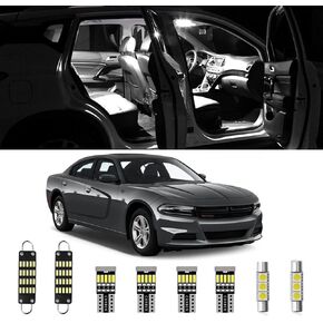 AWALITED 17pcs Interior LED Lights Kit Super Bright LED Map Dome Light Bulbs for 2011-2019 2020 2021 Dodge Charger All Models