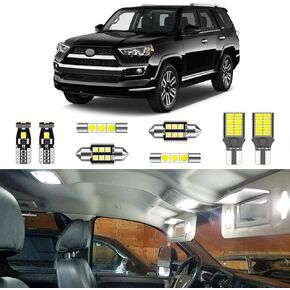 18PCS White Interior LED Light Kit Package for Toyota 4Runner 2010 2011 2012 2013 2014 2015 2016 2017 2018 2019 2020 2021 2022 + License Plate Lights + Back Up Lights and Install Tool