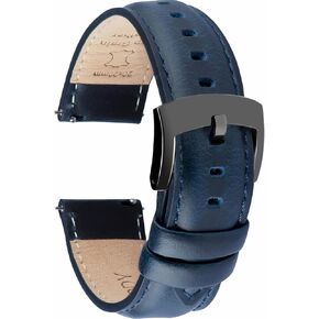 Leather Watch Bands Quick Release, Elegant Top Grain Leather Watch Straps for Men & Women, Choice of Color & Width - 18mm, 19mm, 20mm, 21mm or 22mm Wristbands Bracelet for Watch & Smartwatch