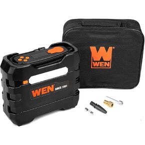 WEN Tire Inflator Portable Air Compressor, 12V, 90 PSI with Carrying Case (AA2225)