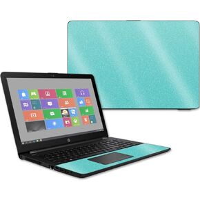 MightySkins Glossy Glitter Skin for HP 15t Laptop 15.6" (2017) - Turquoise | Protective, Durable High-Gloss Glitter Finish | Easy to Apply, Remove, and Change Styles | Made in The USA