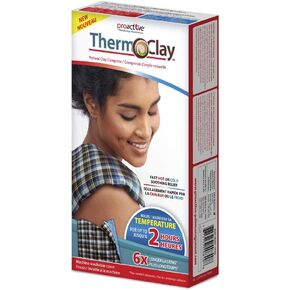 ProActive Therm-O-Clay Reusable Hot or Cold Therapy Pack for Injuries, Swelling, Inflammation, Soreness, Sprains and Bruises, Natural Clay Compress for Pain Relief 12" x 10", Washable Cover., Blue