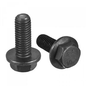 uxcell Metric M12x30mm Hex Flange Bolts, 6pcs 10.9 Grade Carbon Steel Hexagon Head Screws