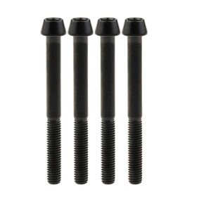 Titanium Ti Bolt M5x9 16 18 20 25 30 35 40 45 50 55 60mm Tapered Head Screws pack of 4 (M5x30mm, Black)