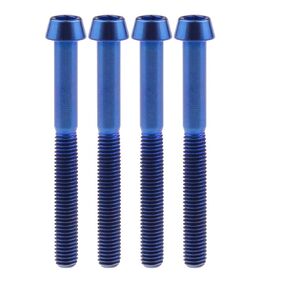 التيتانيوم Ti Bolt M5x9 16 18 20 25 30 35 40 45 50 55 60 مم مجموعة براغي مدببة الرأس مكونة من 4 (M5x30mm، أسود)