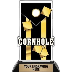 Cornhole Awards, 7.25" Cornhole Acrylic Award Trophy