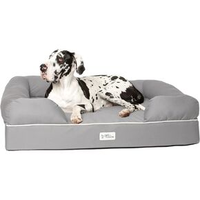 PetFusion Ultimate Dog Bed, Orthopedic Memory Foam, Multiple Sizes and Colors, Medium Firmness Pillow, Waterproof Liner, YKK Zippers, Breathable 35% Cotton Cover