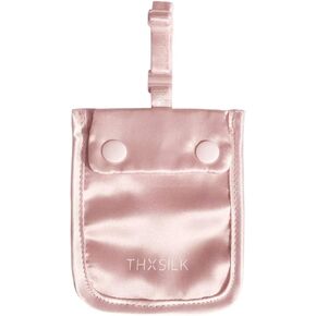 THXSILK Silk Bra Pouch, Hidden Bra Wallet, Travel Secret Undercover for Women, Pink, One Size