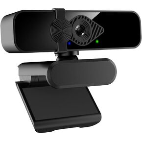 2K Ultra HD Webcam, Computer Camera, USB Webcam for PC Monitor Laptop Desktop - External Web Camera with Microphone, USB C Adapter, Privacy Cover for Video Conferencing, Streaming & Online Learning