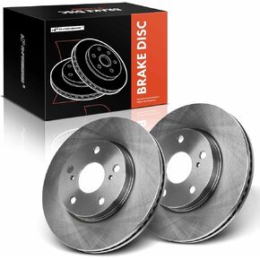 A-Premium 10.83 inch (275mm) Front Drilled and Slotted Disc Brake Rotors Compatible with Select Toyota, Lexus and Scion Models - RAV4 2006-2018, Prius V 2012-2018, HS250h 2010-2012, xB 2008-2015, 2-PC