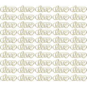 50pcs Love Shaped Paper Clips Metal Card File Note Clips Heart Paper Clips Love Gold Paperclips Cute Paperclips Bookmarks Planner Clips for Office School Rose Gold