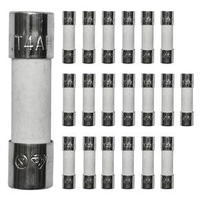 YOIILNZ(Pack of 20 Pcs) T5AH250V Ceramic fuses Slow-Blow 5x20mm/0.2x0.79inch 5AMP 250V Ceramic Tube Time-delay Fuses