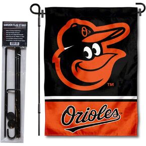 WinCraft Baltimore Orioles Garden Flag with Stand Holder
