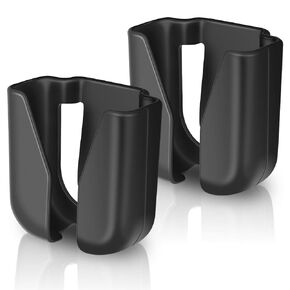 Black Stethoscope Holder Waist Belt Stethoscope Clip Lightweight Stethoscope Holster Plastic Stethoscope Tube Holder, Fits Most Stethoscopes (2)