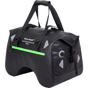 WILD HEART 50L U-Shaped Motorcycle Waterproof Tail Bag - Durable, Waterproof Storage for Motorcycles - Easy to Install, Secure and Safe for Your Gear (Balck)