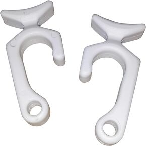 Taylor Made Products 1093 Rail Mount Boat Fender Line Clip (Pair) , White