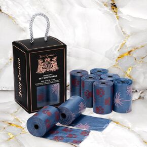 Juicy Couture Dog Poop Bag Palm Tree/Paw Print – Disposable Easy Tear Doggie Poop Bags, Heavy-Duty, Leak-Resistant, Unscented Dog Waste Bags Refill 9 x 12 Inches Dog Essentials