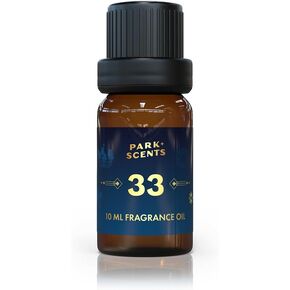 33 Essential Oil for Diffuser - Santal Inspired Scent, Diffuser Oil with Euro Dropper, Aromatic Luxurious Fragrance - For Water Based Diffuser, Handcrafted in the USA - Glass Bottle, 10 ml