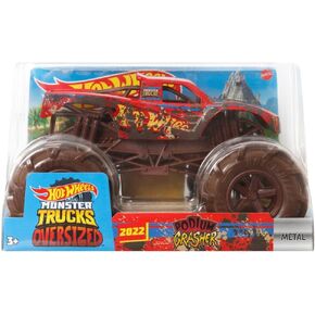 Monster Trucks Oversized Podium Crasher (Red) 1:24 Scale Die-Cast Truck