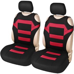 2Pack Car Seat Cover for Front Seat, Automotive Seat Polyester Protectors, Breathable Waterproof Vehicle Cushion Cover Air Bag Compatible, Car Accessories Universal for Most Cars, Trucks, SUV (Blue)