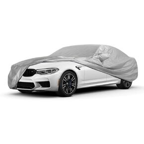 Custom Fits for 2012-2023 BMW 5 Series M5 528i 530i 530e 535i 535d 540i 550i M550i Car Cover Silver Metallic Covers 528 530 535 540 550 M550