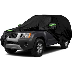 Waterproof Car Covers Replace for 1999–2015 Nissan Xterra, 6 Layers All Weather Custom-fit Car Cover with Zipper Door & Windproof Strap for Snow Rain Dust Hail Protection