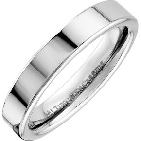 Tungsten Ring Flat Pipe Cut For Men/Women Mirror Polished 3, 4, 6, or 8mm Wedding Band