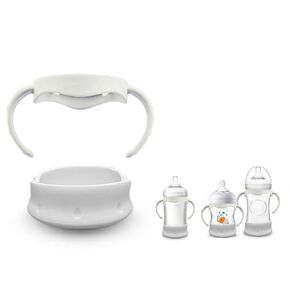 Baby Bottle Handle and Silicone Sleeve Compatible for Philips Avent Natural Glass Baby Bottles 4 oz and 8 oz