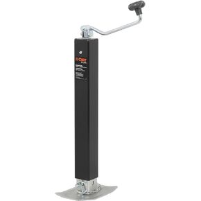 CURT 28570 Direct Weld On Heavy-Duty Trailer Jack, 8,000 lbs. 15-1/4 Inches Vertical Travel, Black