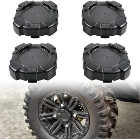 SAUTVS Tire Wheel Hub Caps for Polaris General 1000, Black Rim Cap Wheel Caps Center Cap Covers for Polaris General 1000 2016-2021/ General 4 1000 2018-2021 Accessories (4PCS, Replace #1522498)