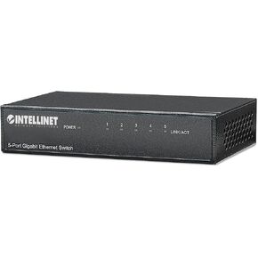 Intellinet 5-Port Gigabit Ethernet Network Switch, Ethernet Splitter - Unmanaged | Plug & Play | Auto Traffic Optimization | Fanless Metal Housing - for Computer Networking Hub, Desktop – 530378 in Saudi Arabia