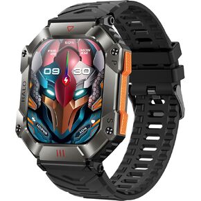 Pard 2.0-inch IPS Screen Outdoor Travel Smart Sports Fitness Tracker, Ultra-Light Smart Watch, Black