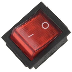 Red Light 4 Pin DPST ON/Off Snap in Rocker Switch 16A/250V 20A/125V AC Toggle Switches Industrial Switches