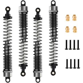 RC Shock Absorber Damper 130mm Oil Adjustable for RC Car 1/10 Crawler Truck HPI HSP Losi Axial Tamiya Redcat Upgrade Part 4pcs/Set(Titanium)