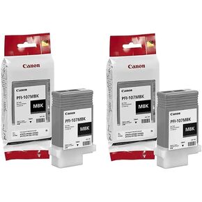 Canon PFI-107MBK Ink Cartridge Matte Black - 2 Packs in Retail Packing