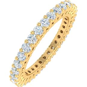 FINEROCK 0.66 to 0.80 Carat Diamond Eternity Wedding Band in 14K Gold