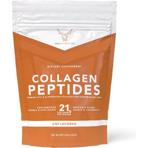 Collagen Peptides Powder (22oz) | Hydrolyzed Collagen | 3rd Party Tested | Dissolves Easily Unflavored Collagen Powder | Grass Fed, Pasture Raised | | Essential Amino Acids | Paleo & Keto | 21g