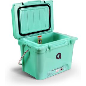 مبرد G 20QT Rotomolded: احتفاظ بالثلج لمدة 5 أيام، درجة تجارية، آمن للطعام، محمي من الأشعة فوق البنفسجية، متوافق مع الثلج الجاف، مع حشية 15 مم، فتاحات زجاجات مع مزالج منخفضة المظهر in Kuwait