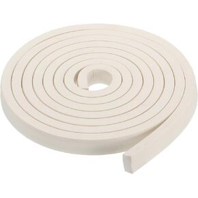 PATIKIL 5/8"Wx1/8"Tx16.4Ft Silicone Foam Seal Strip, High Density Square Solid Sponge Rubber Weather Stripping Cord for Sealing Gap Blocker Insulation, White