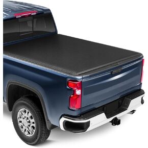 Soft Roll Up Truck Bed Tonneau Cover Fits for Chevy Silverado 1500 2007-2013,for GMC Sierra 3500 HD 2007-2014 Fleetside 5'8"FT Bed, Black Pickup Truck Bed Cover