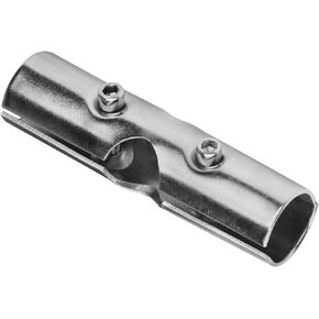 eoere 8 Sets 1" O.D. 180 Degree Structural Pipe Connector Metal Joint Chain Link Fence Clamp, 3 Way Cross Metal Joint Stainless Steel Corner Fitting End Rails Clamps, Thickness 1.8mm
