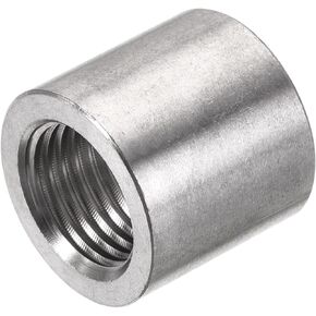 MECCANIXITY Weld Coupling 304 Stainless Steel 1/2 NPT Female Half Threaded Weldable Pipe Fuel Tank Bung Fittings Connector